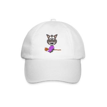 WILDSCHWEIN - HEXE - HALLOWEEN - TIER - BABY - Baseballkappe - Weiß/Weiß - Vorne