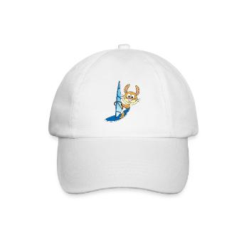 HASE - WINDSURFER - SURFER - WASSERSPORT - TIER - Baseballkappe - Weiß/Weiß - Vorne