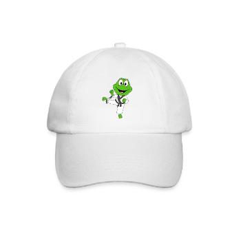 FROSCH - KARATE - SELBSTVERTEIDIGUNG - KAMPFSPORT - Baseballkappe - Weiß/Weiß - Vorne
