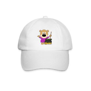 TEDDYBÄR - BÄR - TEDDY - HEXE - HALLOWEEN - Baseballkappe - Weiß/Weiß - Vorne