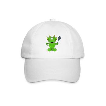 DRACHE - FEDERBALL - SPORT - BADMINTON - TIER - Baseballkappe - Weiß/Weiß - Vorne