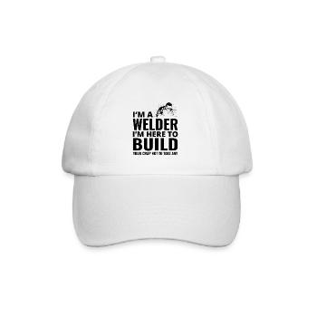 Weld Welding Welder Metal Construction Ironworker - Baseball Cap - white/white - Front