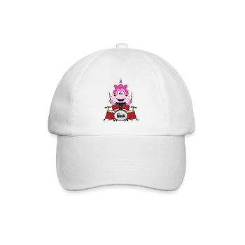 SCHLAGZEUG - EINHORN - MUSIK - TIER - KIND - BABY - Baseballkappe - Weiß/Weiß - Vorne