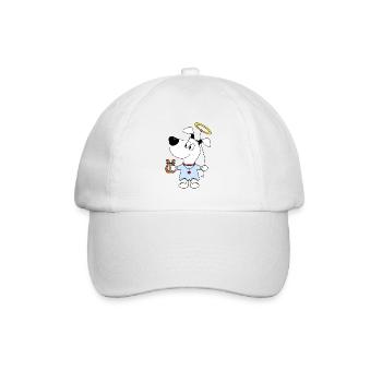 HUND - ENGEL - HIMMEL - TIER - KIND - BABY - Baseballkappe - Weiß/Weiß - Vorne