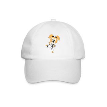 KARATE - HUND - SELBSTVERTEIDIGUNG - KIND - BABY - Baseballkappe - Weiß/Weiß - Vorne