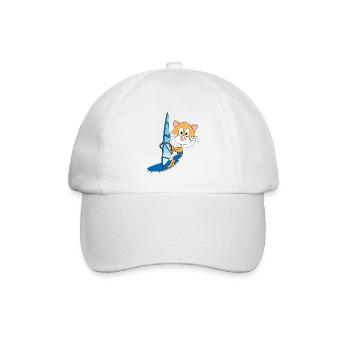 WINDSURFER - WASSERSPORT - HAMSTER - KIND - BABY - Baseballkappe - Weiß/Weiß - Vorne