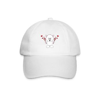 SEIFENBLASEN - KATZE - KATER - LIEBE - TIERISCH - Baseballkappe - Weiß/Weiß - Vorne