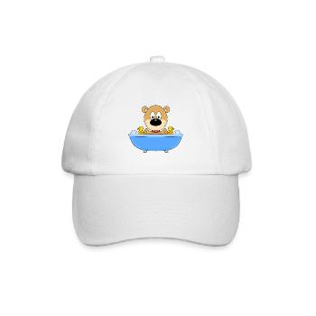 BADEWANNE - TEDDY - BÄR - TEDDYBÄR - Baseballkappe - Weiß/Weiß - Vorne
