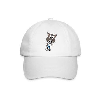 WILDSCHWEIN - FUßBALL - SPORT - TIER - Baseballkappe - Weiß/Weiß - Vorne