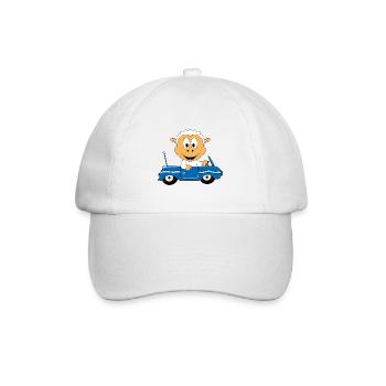 SCHAF - AUTO - TIER - KIND - BABY - Baseballkappe - Weiß/Weiß - Vorne