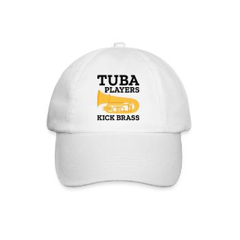 Les joueurs de tuba donnent un coup de pied aux cuivres - Casquette classique - blanc/blanc - Devant
