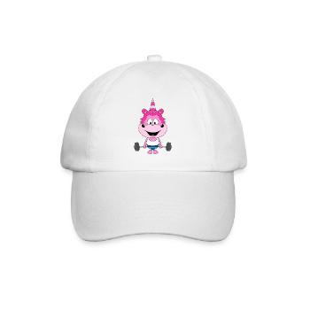 EINHORN - FITNESS - BODYBUILDING - GEWICHTHEBER - Baseballkappe - Weiß/Weiß - Vorne