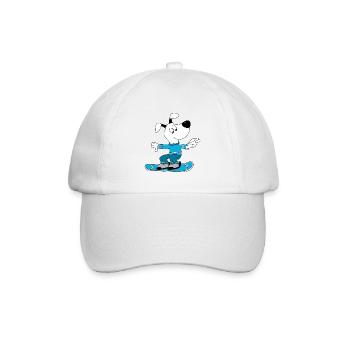 SNOWBOARD - WINTERSPORT - HUND - SPORT - Baseballkappe - Weiß/Weiß - Vorne