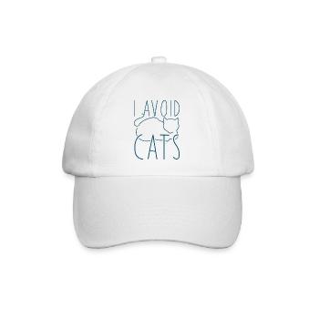 I Avoid Cats - Baseball Cap - white/white - Front