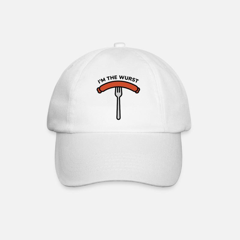 Ich bin die Wurst - Baseballkappe - Weiß/Weiß