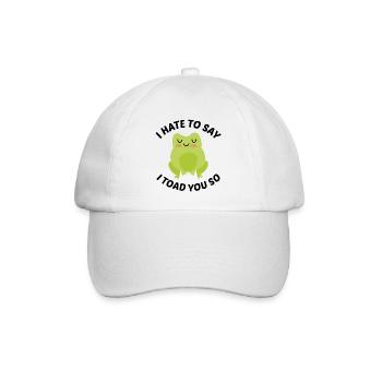 Je déteste dire que je te crapauds tellement - Casquette classique - blanc/blanc - Devant