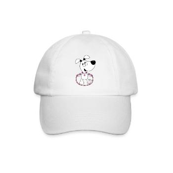 HUND - SPRINGSEIL - TIER - TIERISCH - Baseballkappe - Weiß/Weiß - Vorne