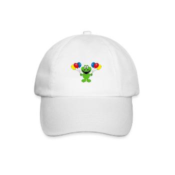 KROKODIL - LUFTBALLONS - TIER - KIND - BABY - Baseballkappe - Weiß/Weiß - Vorne