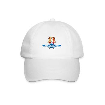 MEERSCHWEINCHEN - FLUGZEUG - PILOT - FLIEGEN - Baseballkappe - Weiß/Weiß - Vorne