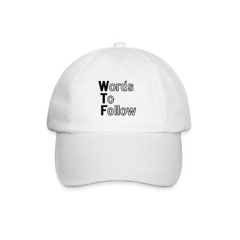 WTF - Words To Follow - Baseball Cap - white/white - Front
