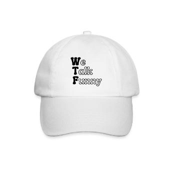 WTF - We Talk Funny - Baseball Cap - white/white - Front