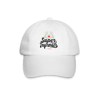 Super Infirmier l unique cadeau infirmier - Casquette classique - blanc/blanc - Devant