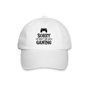 Désolé pour ce que j’ai dit en jouant - Casquette classique - blanc/blanc - Devant