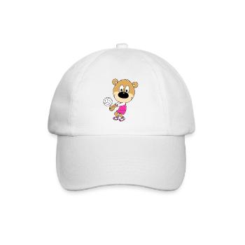 TEDDY - BÄR - TEDDYBÄR - VOLLEYBALL - SPORT - TIER - Baseballkappe - Weiß/Weiß - Vorne