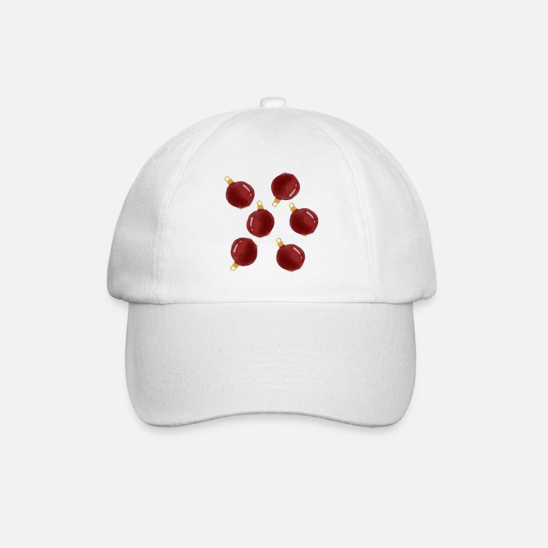 Christbaumkugeln. - Baseballkappe - Weiß/Weiß