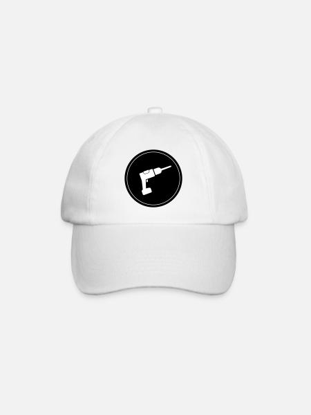 Bohrmaschine - Baseballkappe - Weiß/Weiß