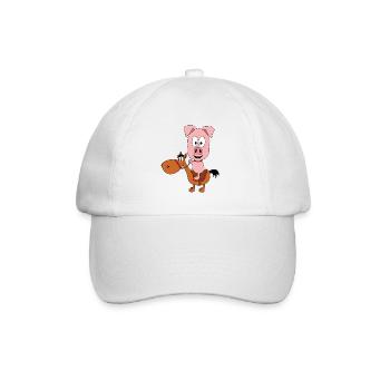 REITEN - PFERD - PONY - SCHWEIN - TIERE - Baseballkappe - Weiß/Weiß - Vorne
