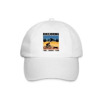 Bikejoring DogScooting Dog Sport Bike Bicycle Ride - Casquette classique - blanc/blanc - Devant