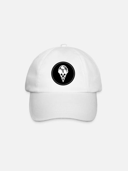 Eis Icon Symbol - Baseballkappe - Weiß/Weiß