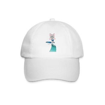 WASSERRATTE - SURFER - WELLENREITER - WASSERSPORT - Baseballkappe - Weiß/Weiß - Vorne
