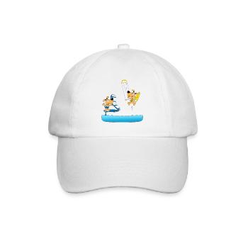 HUNDE - WASSERSPORT - KITEWING - KITESURFER - Baseballkappe - Weiß/Weiß - Vorne