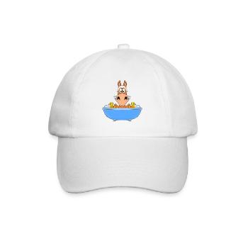 BADEWANNE - PFERD - PONY - TIER - KIND - BABY - Baseballkappe - Weiß/Weiß - Vorne