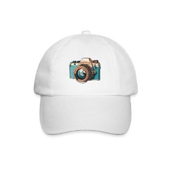 Retro Camera - Baseball Cap - white/white - Front