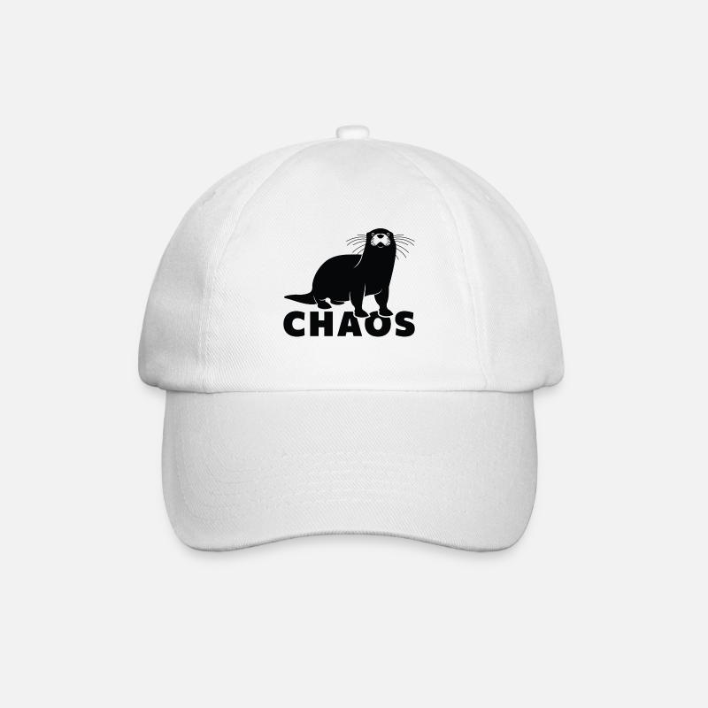 Otter-Chaos - Baseballkappe - Weiß/Weiß