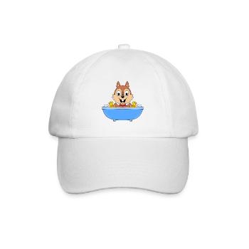 EICHHÖRNCHEN - BADEWANNE - TIER - TIERISCH - Baseballkappe - Weiß/Weiß - Vorne
