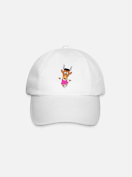 TANZEN - TÄNZERIN - BALLETT - BALLERINA - STIER - Baseballkappe - Weiß/Weiß
