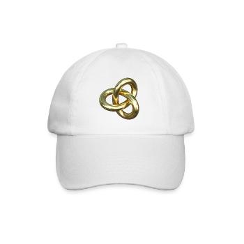 Torusknoten Gold 3D - Baseballkappe - Weiß/Weiß - Vorne