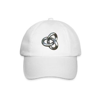 Torusknoten Silber 3D - Baseballkappe - Weiß/Weiß - Vorne