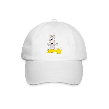 STERNSCHNUPPE - ZIEGE - TIER - KIND - BABY - Baseballkappe - Weiß/Weiß - Vorne