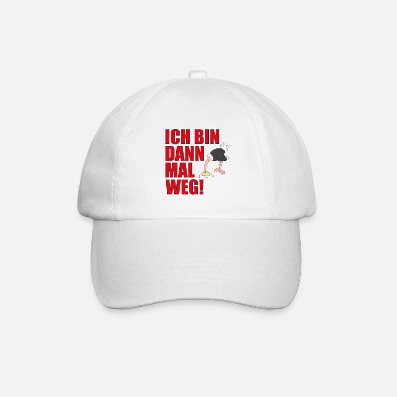 ICH BIN DANN MAL WEG! - Baseballkappe - Weiß/Weiß