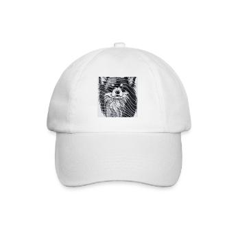 Pour les amoureux du Chihuahua noir & blanc - Casquette classique - blanc/blanc - Devant