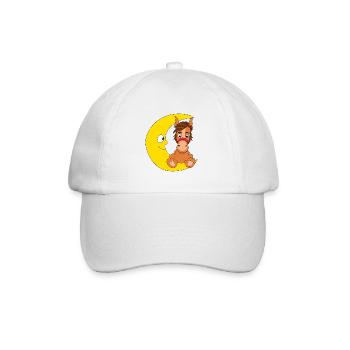 MOND - PFERD - PONY - TIER - KINDER - BABYS - Baseballkappe - Weiß/Weiß - Vorne