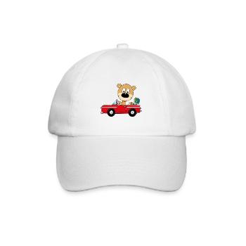 TEDDYBÄR - AUTO - REISE - URLAUB - FERIEN - Baseballkappe - Weiß/Weiß - Vorne