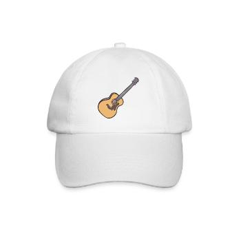 Acoustic Guitar - Baseball Cap - white/white - Front