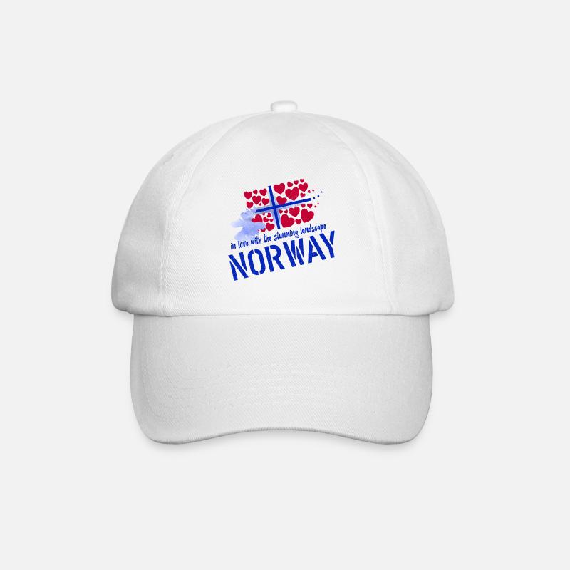 Norwegen Elche norge Norway - Baseballkappe - Weiß/Weiß