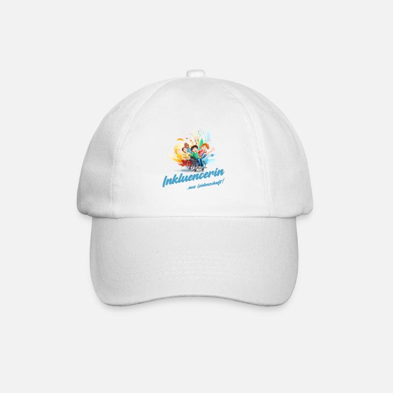 Inkluencerin aus Leidenschaft - Baseballkappe - Weiß/Weiß